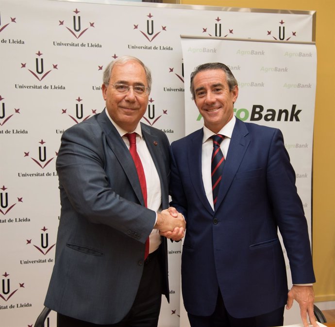 Roberto Fernández (UdL) y Juan Alcaraz (Caixabank)