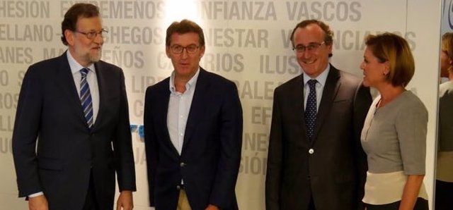 Rajoy, Feijóo, Cospedal y Alonso en el Comité Ejecutivo Nacional del PP 