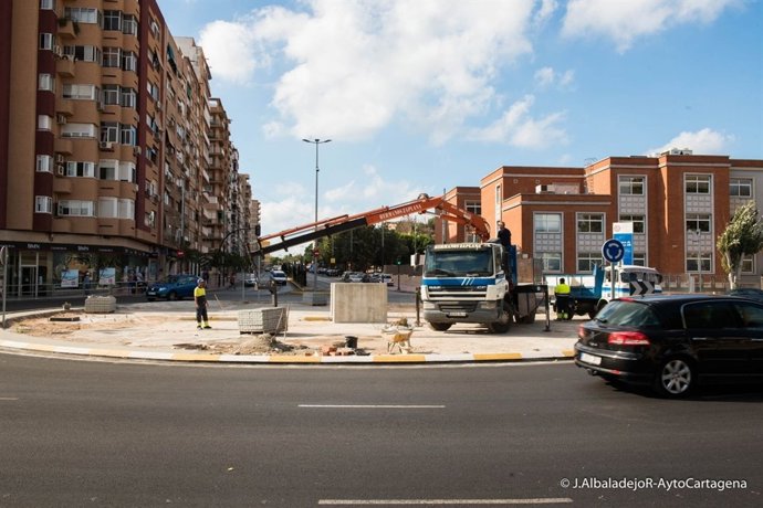 Imagen de la peana en construcción