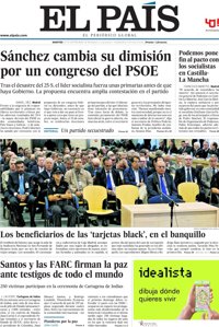 Las portadas de los periódicos de hoy, martes 27 de septiembre de 2016