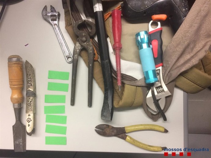 Los Mossos d'Esquadra han intervenido varias herramientas