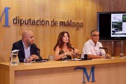 Marina Bravo, Antonio Calderón y Alberto Jiménez en la presentación del proyecto