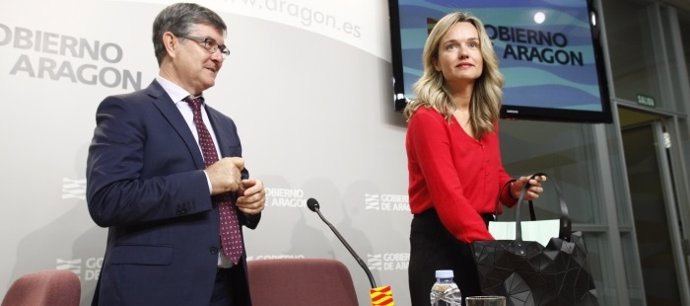 Vicente Guillén y Pilar Alegría, consejeros del Gobierno de Aragón