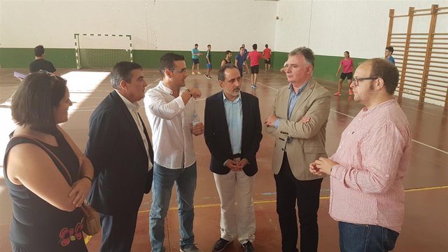 Francisco José Romero y Vicente Zarza en el IES Vázquez Díaz