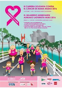 La III carrera solidaria contra el cáncer de mama de Bilbao tendrá un recorrido de cinco kilómetros