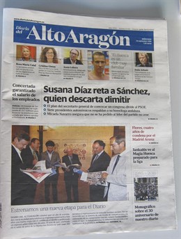 Portada del Diario del Altoaragón