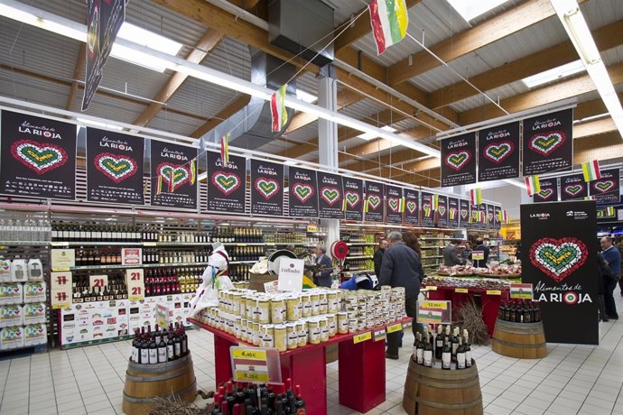 Imagen de la campaña en un supermercado