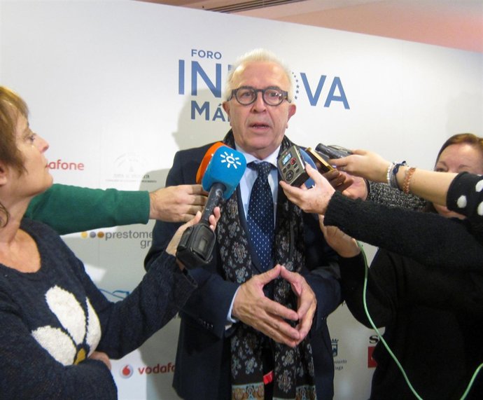 Consejero Empleo, Empresa y Comercio, José Sánchez Maldonado, en jornada Málaga