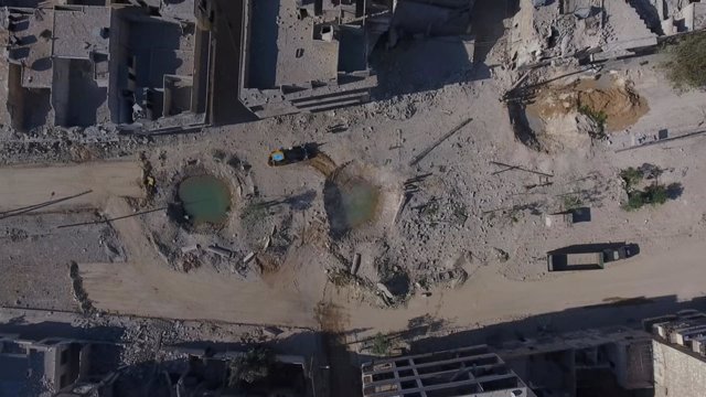 La ciudad de Alepo en Siria fotogrfiada desde un dron