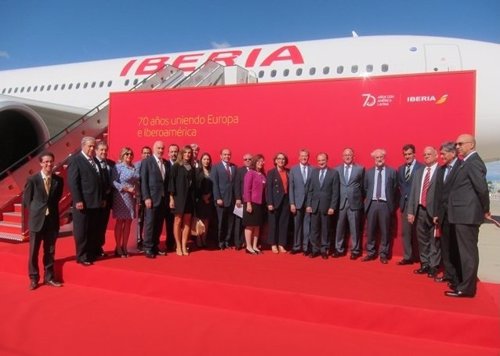 Presentación del avión Iberoamérica de Iberia