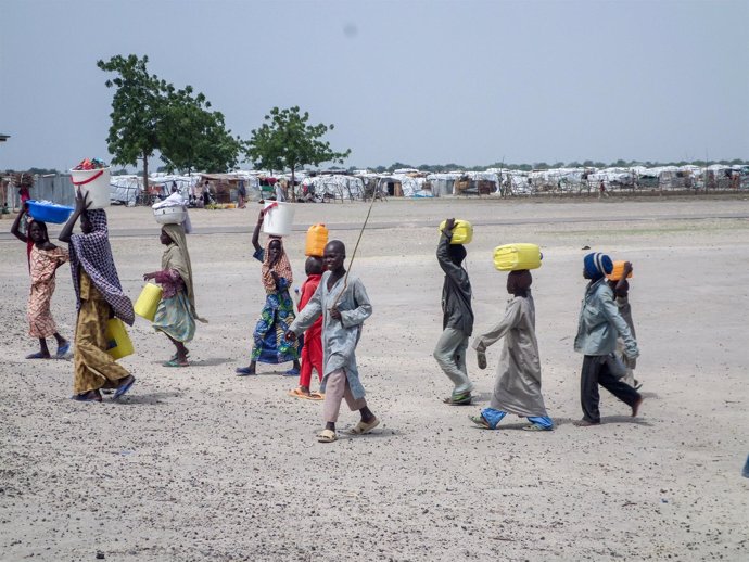 Atención a desplazados en Borno por MSF