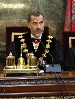 El Rey Felipe VI durante la ceremonia de la apertura del Año Judicial