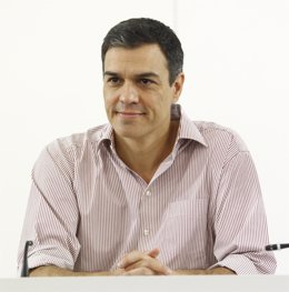 Pedro Sánchez en la reunión de la Ejecutiva Federal en Ferraz