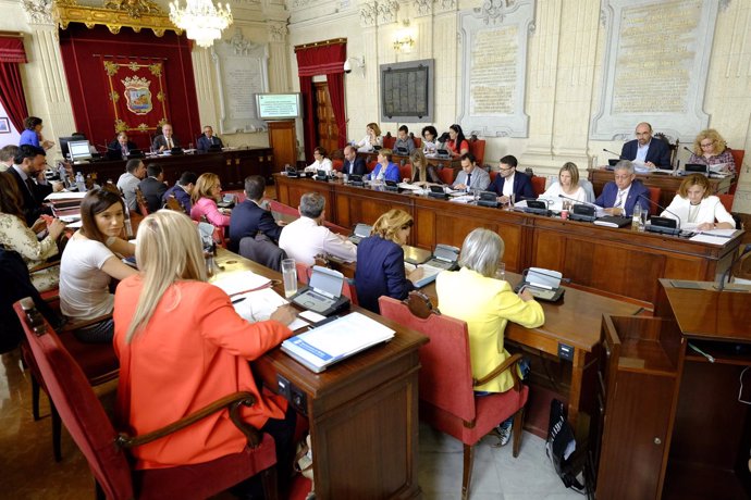 Pleno del Ayuntamiento de Málagal mayo 2016
