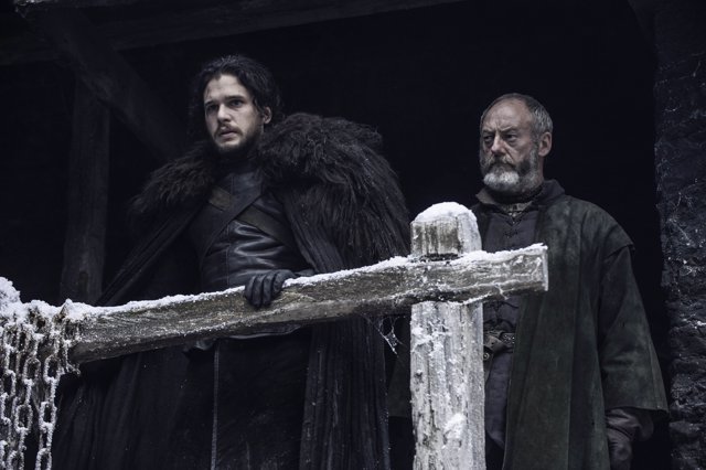 Jon Snow y Ser Davos 