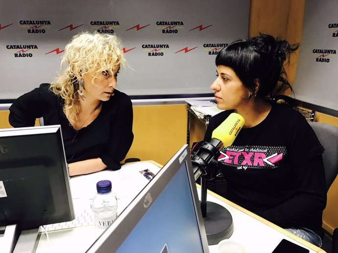 La diputada de la CUP Anna Gabriel en Catalunya Ràdio