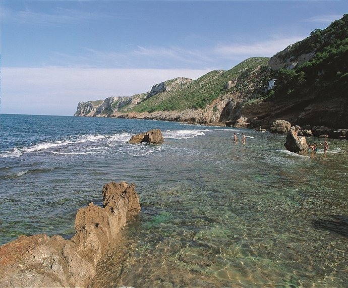 Una de las playas de Denia