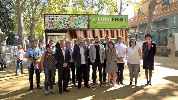 El diputado G.Rufián (ERC) antes de visitar la feria agraria de Sant Miquel.