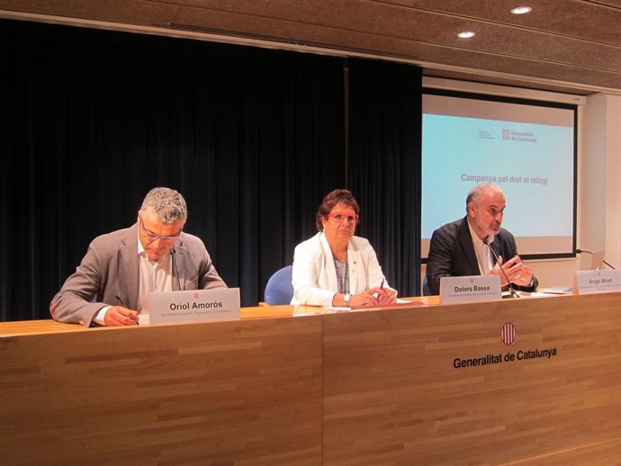 Oriol Amorós, Dolors Bassa y Àngel Miret 