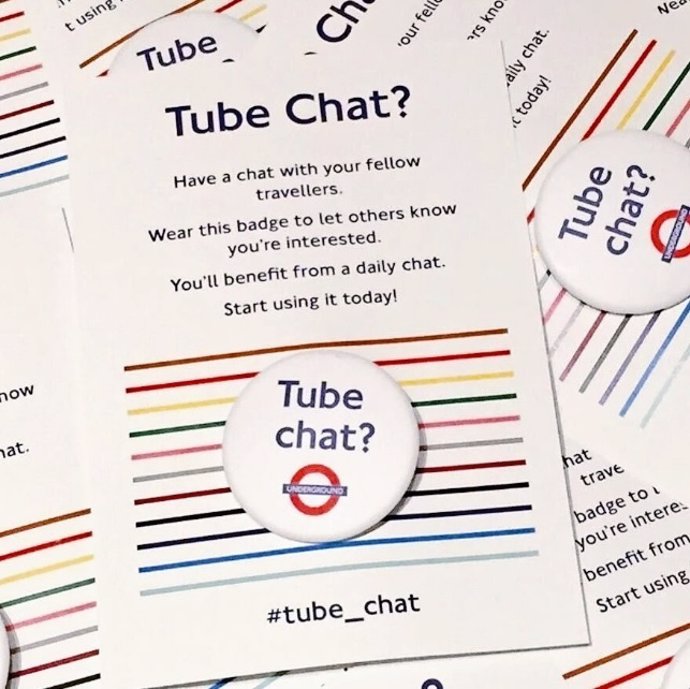 Chapa para 'hablar en el metro' de Londres