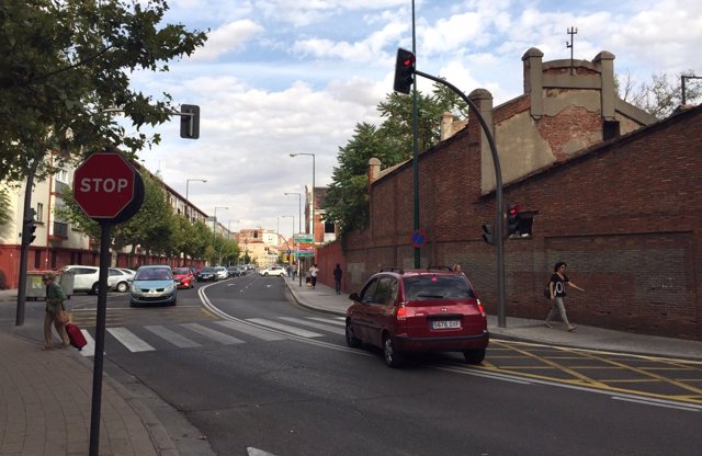 Nuevos semáforos instalados en la calle Recondo de Valladolid