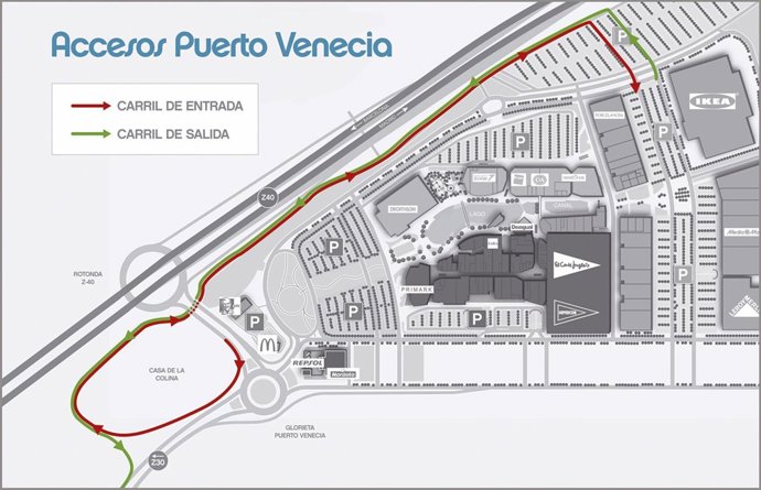 Plano del nuevo acceso a Puerto Venecia 