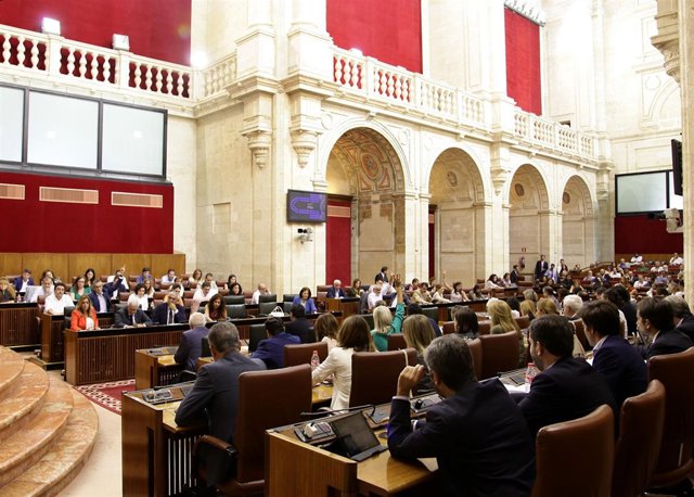 Sesión plenaria en el Parlamento andaluz