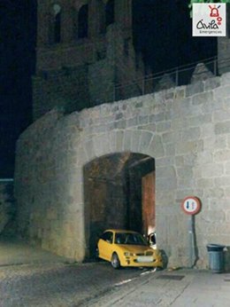 Colisión en la Muralla de Ávila