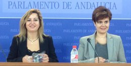 Carmen Lizárraga y Esperanza Gómez, en rueda de prensa