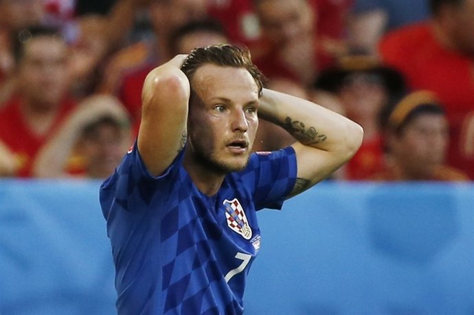 Ivan Rakitic con la selección croata en la Euro 2016