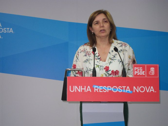 La presidenta de la gestora del PSdeG, Pilar Cancela