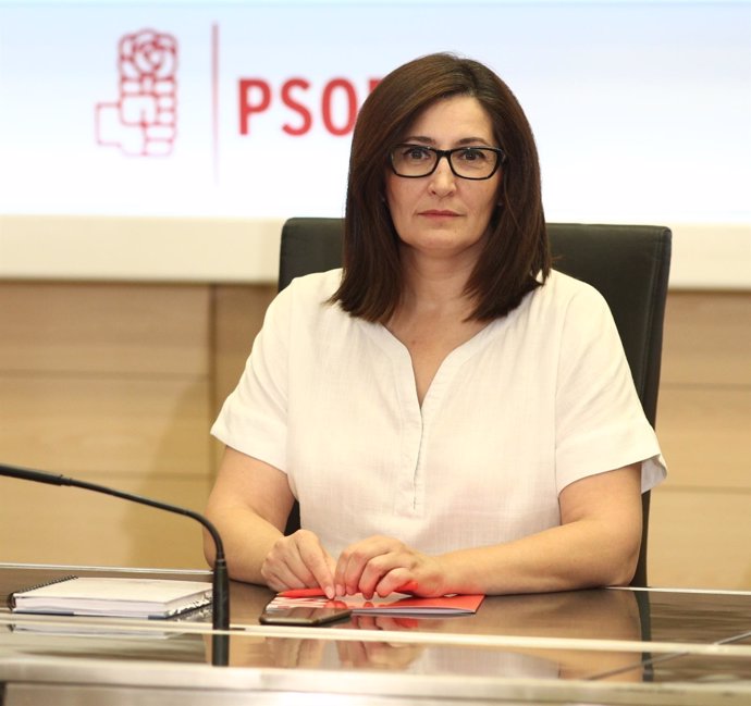 Ascensión Godoy en la reunión de la gestora del PSOE