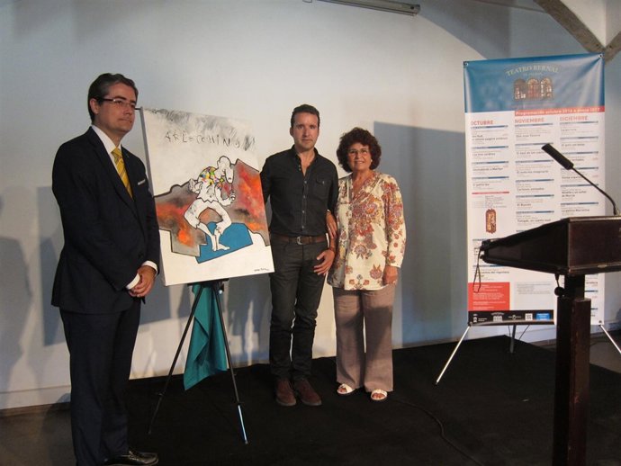 Pacheco, Peña y Pineda presentan el cuadro cedido por el pintor