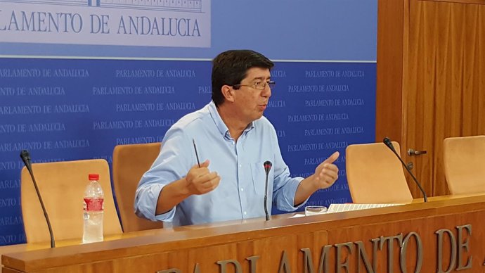 Juan Marín, hoy en rueda de prensa