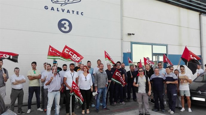 Protesta de la plantilla de Galvatec.