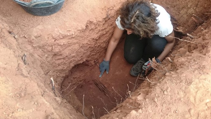 Exhumación de una fosa en Tremp