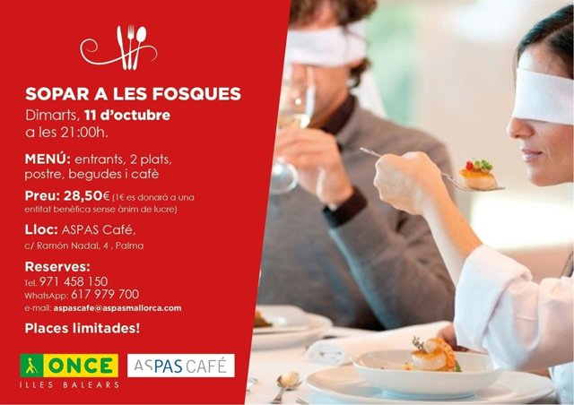 Cartel sopar a les fosques