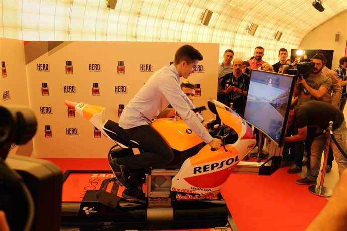 Marc Márquez en un acto publicitario