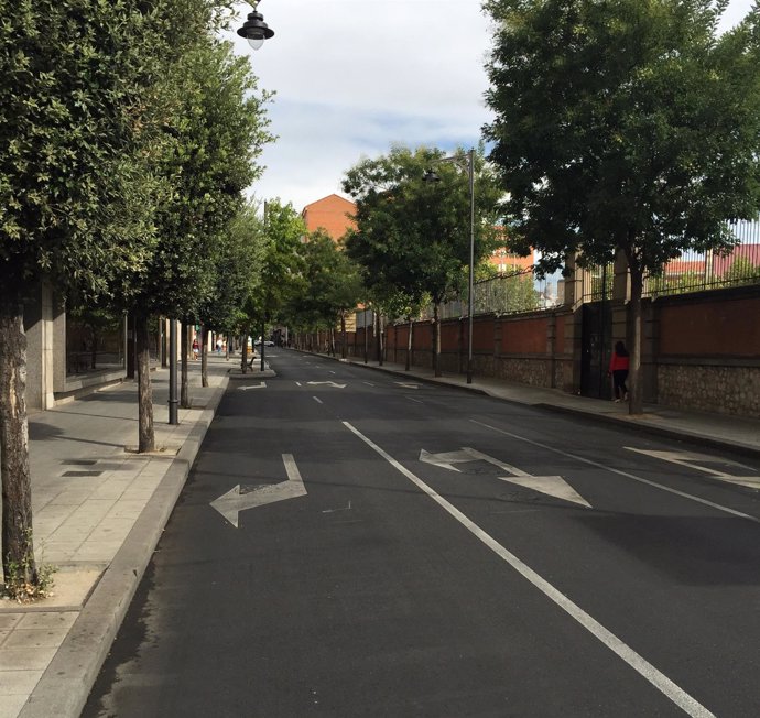 La calle Doctrinos de Valladolid, durante el Día sin Coche