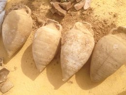 Ánforas descubiertas en Tomares.