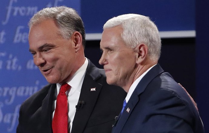 Debate televisado entre Tim Kaine y Mike Pence