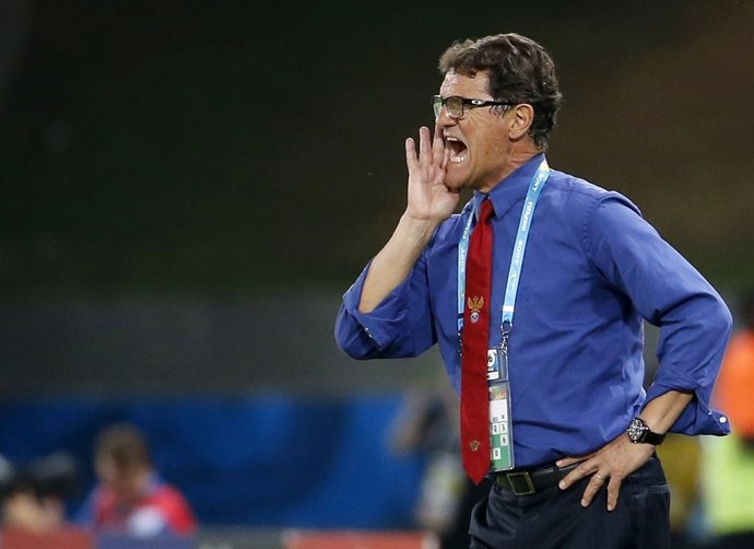 El seleccionador ruso, Capello, durante el Mundial