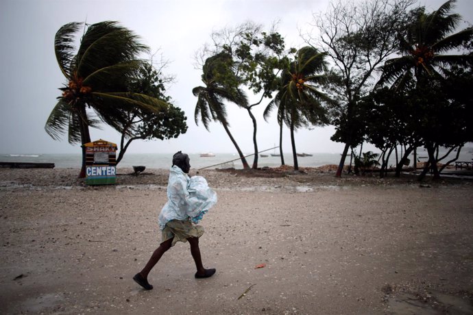 El huracán Matthew a su paso por Haití