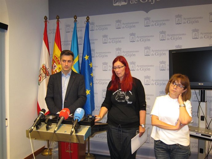 JOSE MARIA PEREZ PSOE, ESTEFANIA PUENTE XSP, ANA CASTAÑO IU