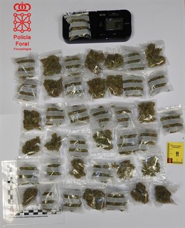 Droga incautada por la Policía Foral
