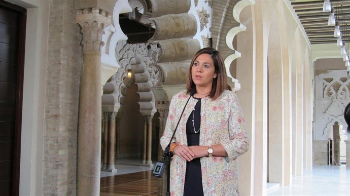 Susana Gaspar, este jueves, en Zaragoza. 