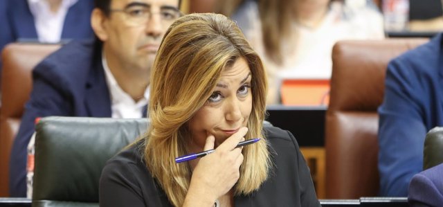 Susana Díaz, en la sesión de control al gobierno del Parlamento andaluz