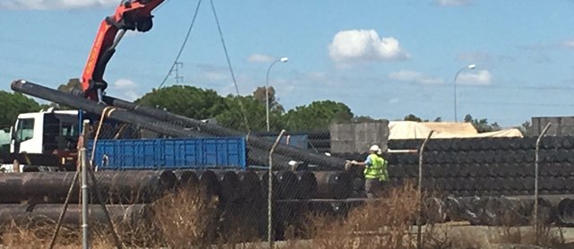 Obras de gas natural en Doñana