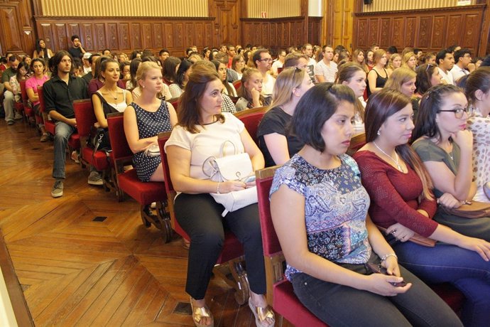 Alumnos extranjeros que estudiarán este curso en la Universidad de Jaén.