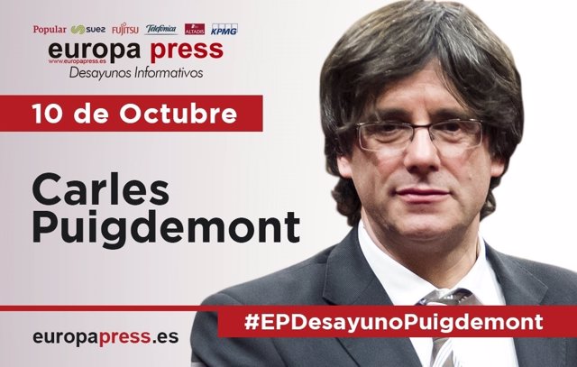 Carles Puigdemont, en el Desayuno Informativo de Europa Press del 10 de octubre 